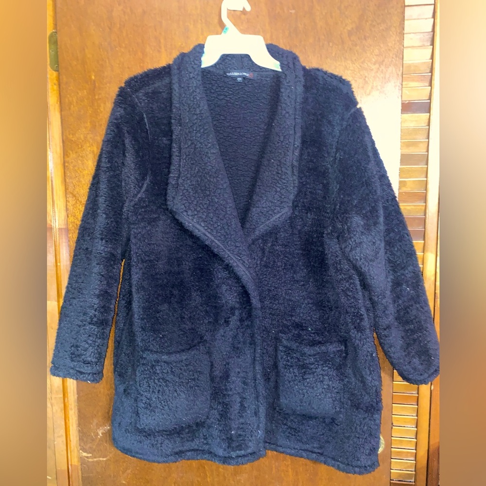 Polyester Fur Cardigan
